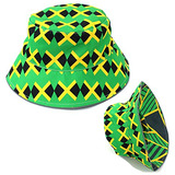 Rgylion Reggae Sombrero De Pescador Estampado De Doble Cara 