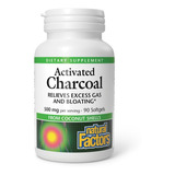 Natural Factors | Carbón Activado | 500mg | 90 Capsulas Blan