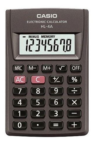 Calculadora Casio Pequena De Bolso 8 Dígitos Hl-4a
