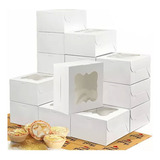 Mini Cajas Con Ventana Para Pasteles Donas Regalos Pan 30 Pz