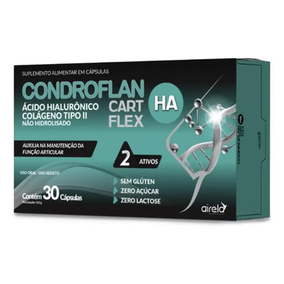 Suplemento Nutricional Condroflan Cart Flex Ha 30 Cápsulas Colágeno Ácido Hialurônico | MercadoLivre