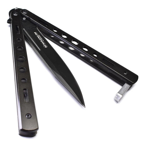 Navaja Mariposa Balisong Boker Magnum Black Edc 440a Filosa