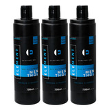 Kit 3x Shaving Gel De Barbear Menthol Shave 750ml Element