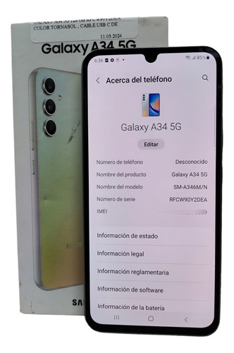 Telefono Celular Samsung A346m Galaxy A34 5g