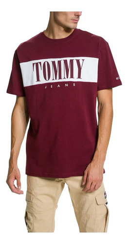 Playera Tommy Jeans Tnt Relaxed Fit  Para Hombre - Original