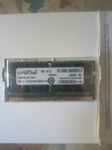 Memoria Ram Crucial De 2 Gb Compatible Con Mac