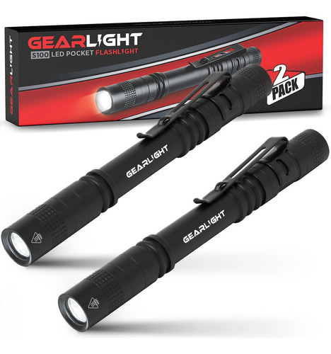 Gearlight S100 - Luz Led De Bolsillo, 2 Linternas Pequenas Y
