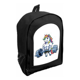 Mochila Negra Nena Jardin/ Preescolar Unicornio Ar45