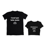 Conjunto Casal Que Bebe Junto Permanece Camiseta E Cropped