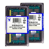 Memória  Kingston Ddr3 4gb 1600 Mhz Notebook Kit C/ 10 Unid