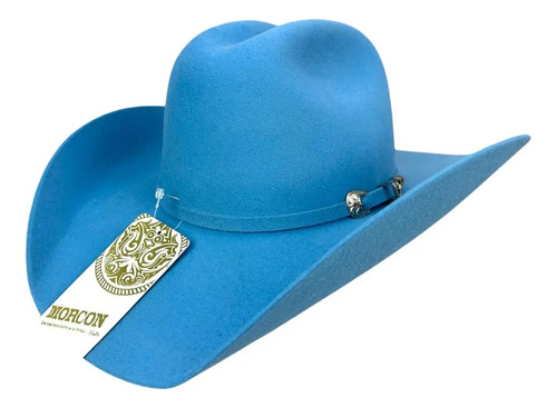 Texana Morcon De Lana Rodeo Azul Celeste Orig 10 Cm