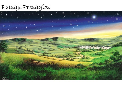 Paisaje Navidad Telón Fondo Pesebre Belén Nacimiento 120x70