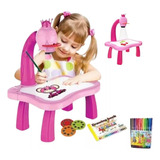 Projetor Infantil Mesa Mágica Desenhar Educativo Rosa E Azul