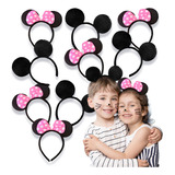 24 Diademas Orejas Ratón Mickey Mouse Mimi Rosa Infantil 