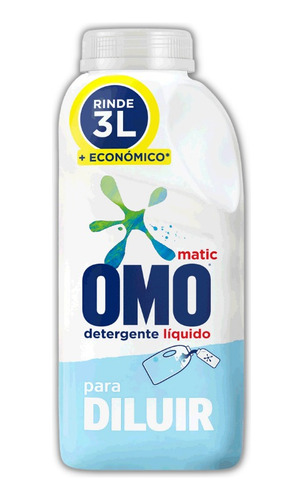 Omo Detergente Para Diluir 500 Ml Rinde 3 Litros Oferta