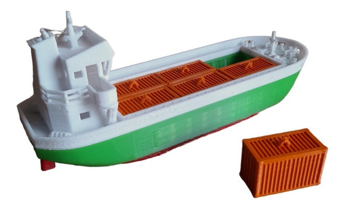 Barco A Escala Carguero Container Contenedor 