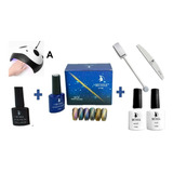 Set Esmalte Marca Mussa Gama Ojo De Gato+imán+lámpara 12pzas