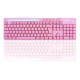 Teclado Rosa Keyboard Br Com Ç Plug And Play Para Desktop Pc Idioma Português Brasil Cor De Teclado Rosa