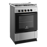 Cocina Mademsa Mv 220 T  Gas Envasado 4 Quemadores  Gris/negra Puerta Con Visor 65l