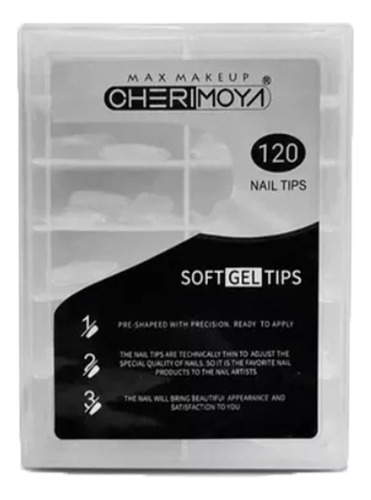 Tips Para Soft Gel Cherimoya Modelo Stiletto 120 Unidades 