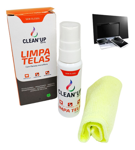 Kit Limpa Telas E Flanela Limpeza De Celular Computador Tv