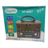 Radio Kf-am57 Fm/am Usb, Micro Sd, Sw1-2 Color Red/marron
