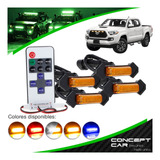 Kit 4 Luces 6 Led Parilla Camioneta Tipo Tacoma Con Control