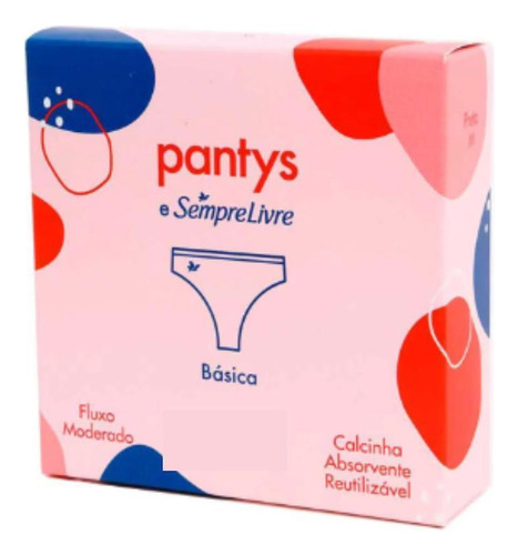 Calcinha Absorvente Lavável Pantys Tamanho G Cor Preta