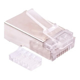 Conector Rj45 Cat6 Ftp, Metalico 100 Uni. 2 Piezas. Fac/bole