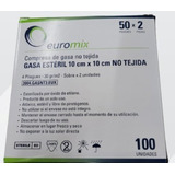 Gasa Esteril No Tejida Euromix 10x10 - 50 Sobres De 2 Un.
