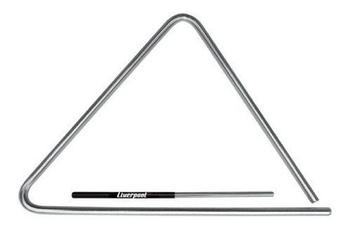 Triângulo De Aço Cromado 20cm Liverpool + Baqueta