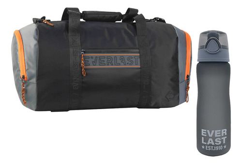 Combo Bolso Deportivo Everlast + Botella Gimnasio Club Viaje