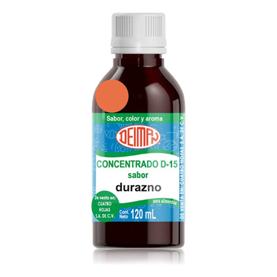 Concentrado Saborizante Sabor Durazno D-15 Deiman 120 Ml.