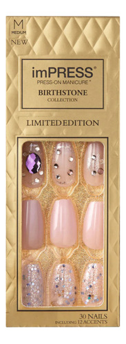 Kiss Impress Uñas Postizas Press On Varios Colores Strass