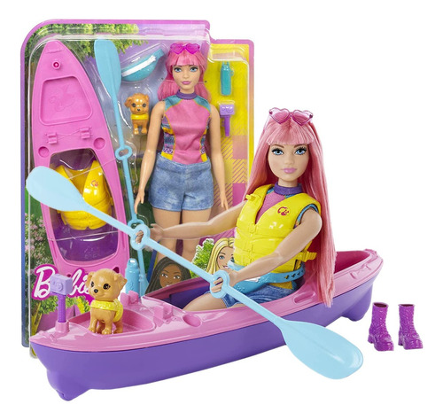 Muñeca Barbie Daisy Dia De Camping Con Kayak Mattel