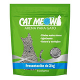 Arena Para Gato Cat Meow Eucalipto  12kg Bentonita