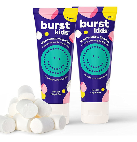 Burst Pasta Dental Con Flúor De Malvavisco Para Niños, Lucha