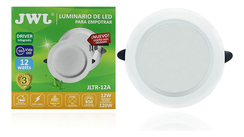 Plafón Led Tipo Spot/bote Integral 12w Luz Neutra. 30 Pz Jwj