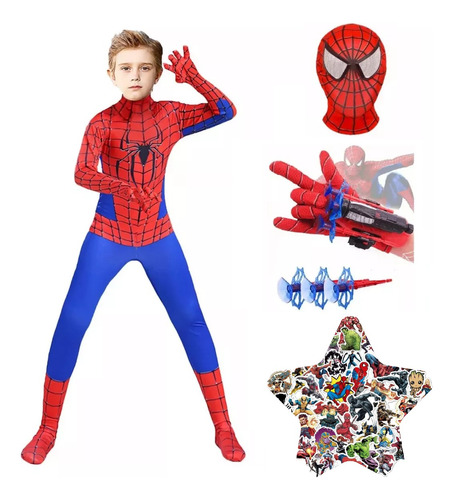 Cosplay Anime Spider Man Traje Traje Niño Hombres Ropa