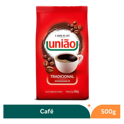 Café Torrado E Moido Tradicional Pouch 500g Intensidade 8 União Pacote | MercadoLivre