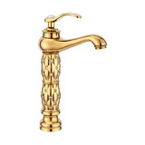 Grifo De Baño Mezclador Arabe De Lujo Dorado Adiamantado