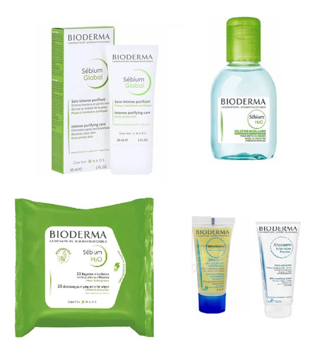 Bioderma Sebium Global Kit Crema 30ml+toallitas+agua Micelar