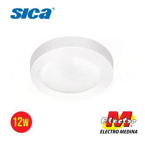  Redondo 12w Luz Calido Plafon Panel Led Sica Electro Medina