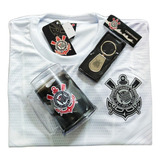 Kit Presente Corinthians Oficial- Camisa / Caneca / Chaveiro