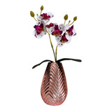 Mini Arranjo De Orquídeas Permanentes, Vaso Rose Gold