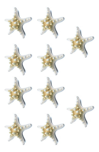 10 Unidades/lotes Crafts White Bread Sea Shell Starfish, Fas