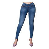 Jeans Mujer Pantalón Colombiano Mezclilla Strech Push Up P48