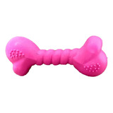 Osso Mordedor Brinquedo Aromatizado Para Cães Pet Duro 10 Cm Cor Rosa