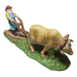 Figura Agricultor  De Porcelana Vintage 