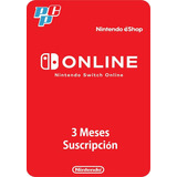 Tarjeta 3 Meses Nintendo Switch Online Prepago Estados Unido